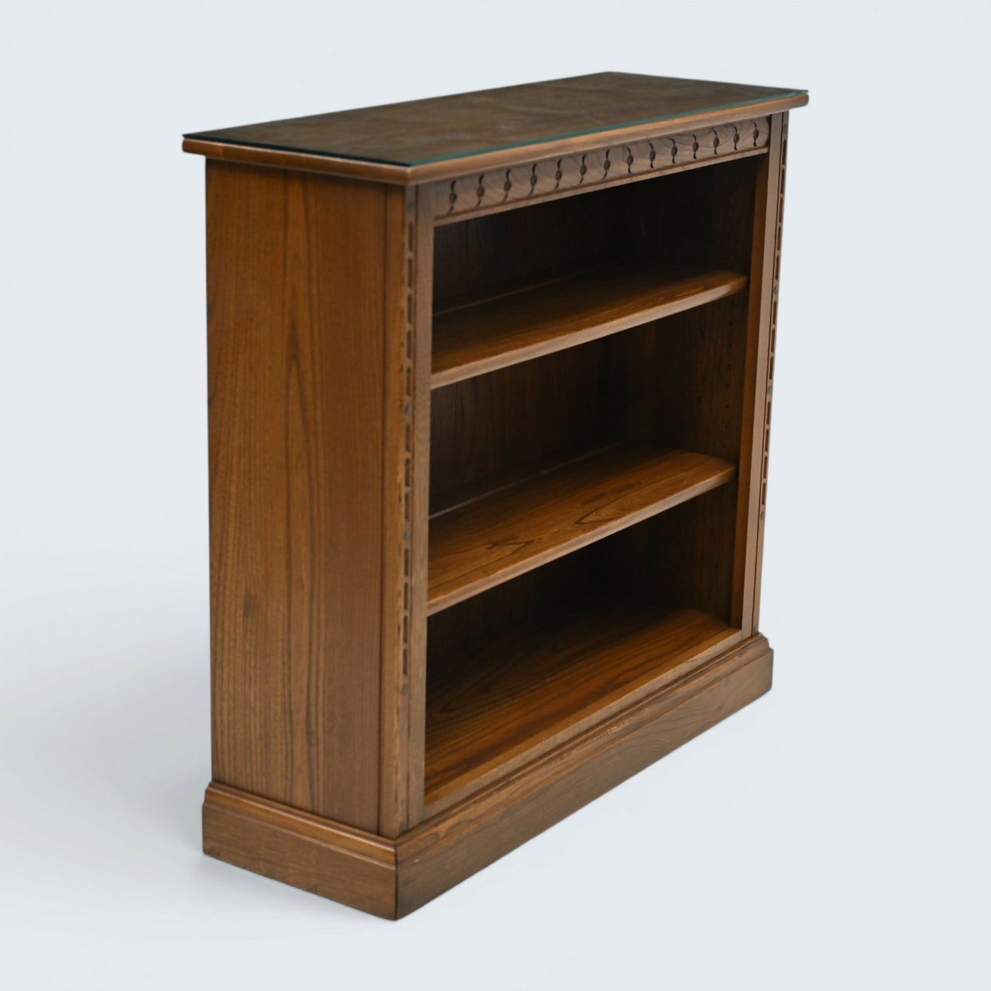 Ercol Low Wide Bookcase 2 Shelves Golden Dawn Finish Mural FREE UK Delivery*