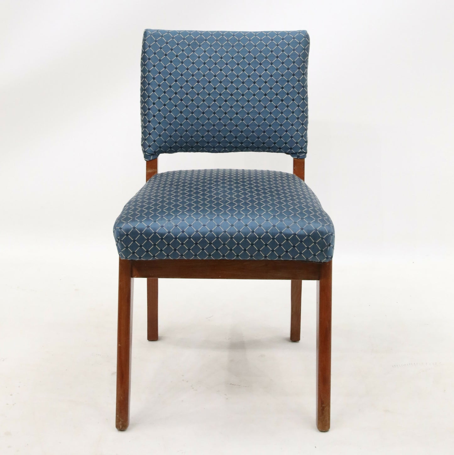 3 Retro Teak Chairs Blue/Teal Upholstery Scandinavian Style FREE UK Delivery. SBR8497/2710C