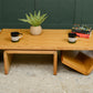 MCM Coffee Table with Nesting Table - Paperclip Design - 1970s Dutch? Oak or Ash