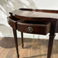 Reproduction Serpentine Front Two-Drawer Demi-Lune Side Table