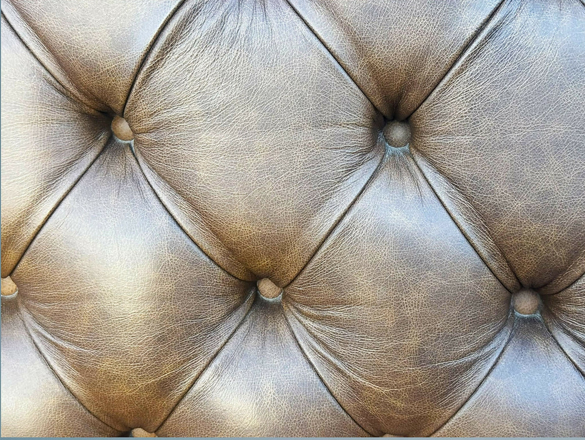 Brown Leather Chesterfield Sofa - Authentic Furniture