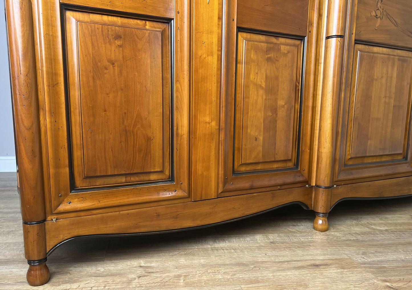 Wardrobe Vintage French Ehalt Six Door Carved Armoire Cabinet LOT 6112