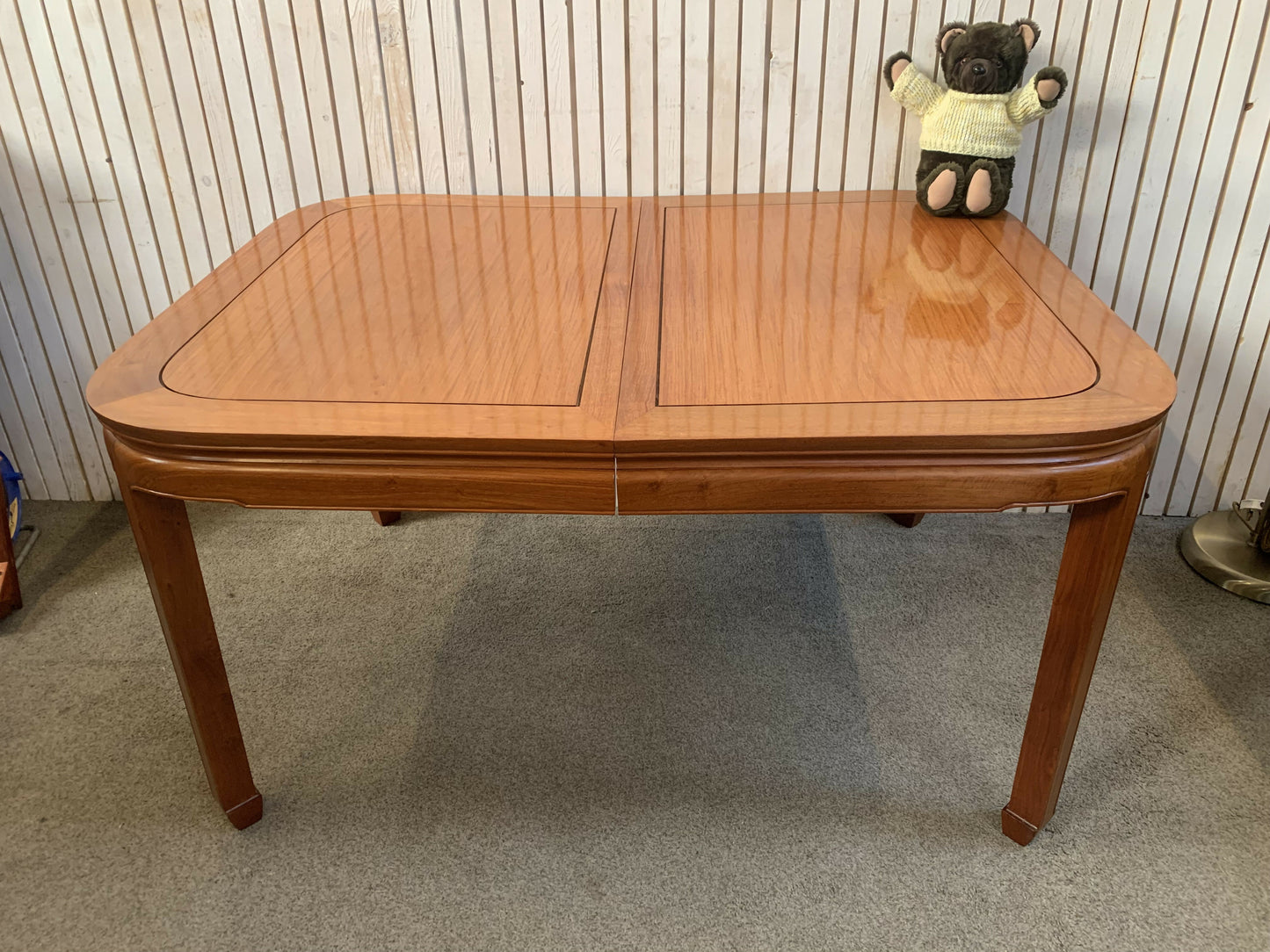 Chinese rosewood extension dining table with 8 chairs