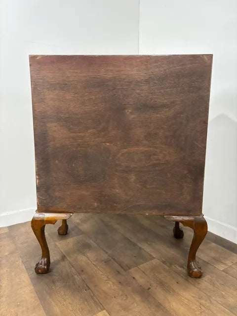 Vintage Walnut Veneered Bureau with Ball & Claw Feet