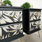 Black and Gold Leaf Bedsides drawers