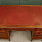 Art Deco Walnut Pedestal Desk with Red Leather Top - Cooke's of Finsbury
