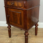 Pair of Bedside Tables Antique Walnut Marble Top Nightstands Cabinets LOT 6223