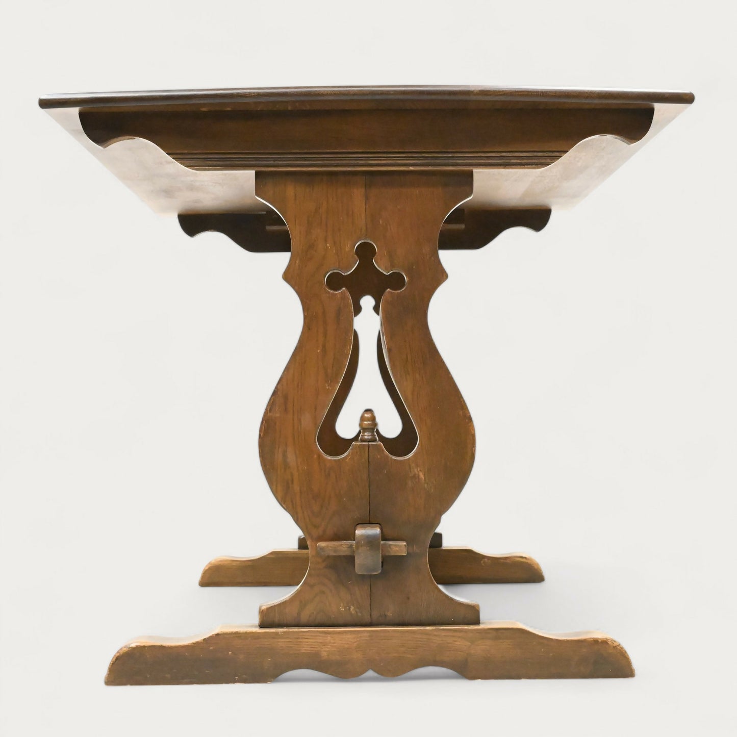 Small Old Charm Dining Table Solid Oak Refectory Style Bow End FREE UK Delivery*. SBR10836/1508E