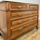 Chest of Drawers Antique French Style Oak Marble Top Carved Cabinet LOT 6448