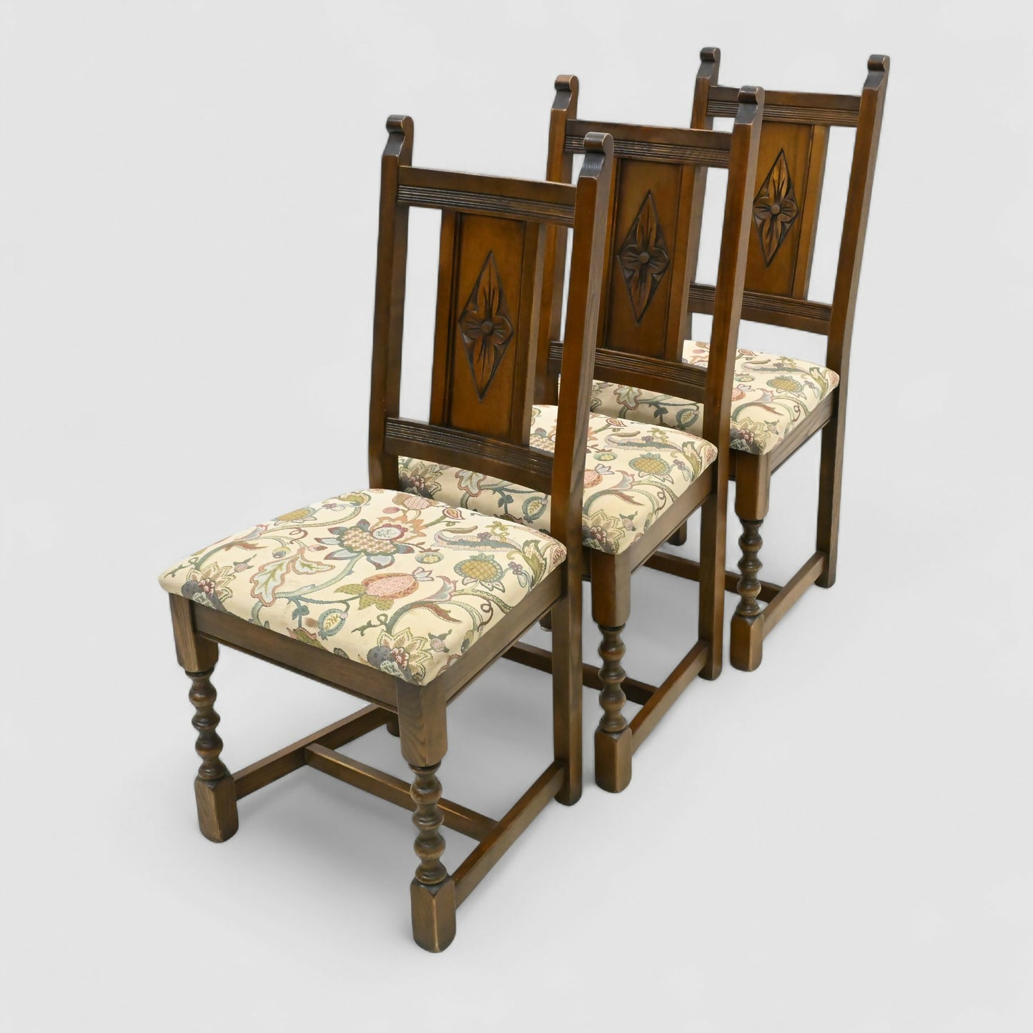 Old Charm Dining Chairs 3 Yorke Range Light Oak Model 2148 FREE UK Delivery*. SBR10945/1609E