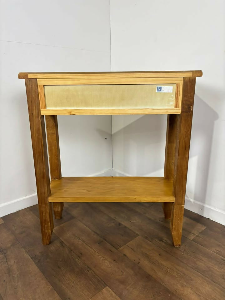 Modern Solid Oak Tall Console Table