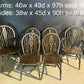 Set 6 Wheel Back Dining Chairs