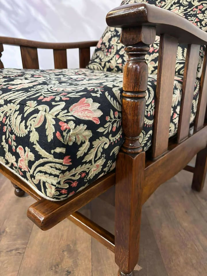 Vintage Oak Reclining Armchair