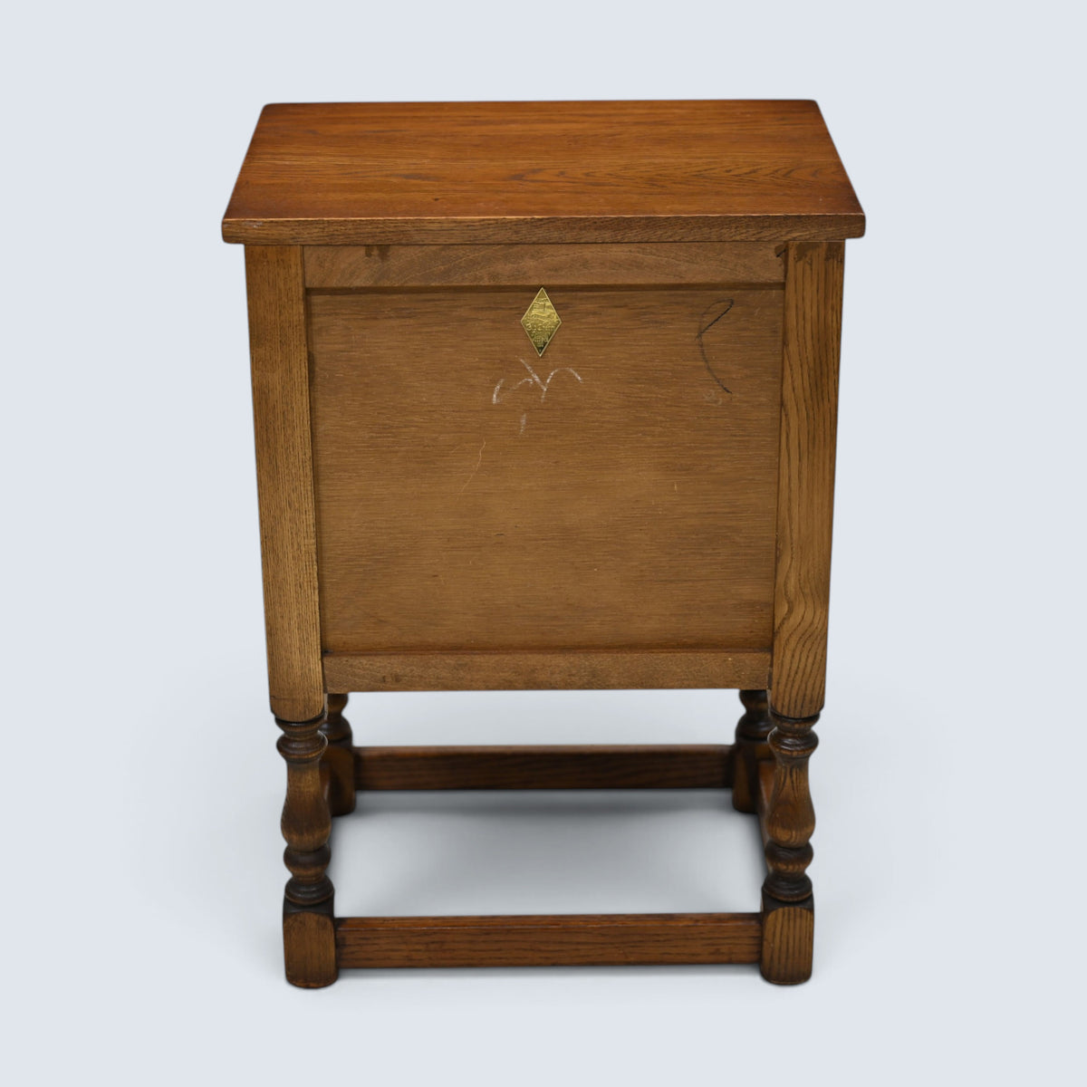 Old Charm Pedestal Cabinet/Side Table Linenfold Doors #1582 FREE UK Delivery*
