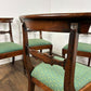 Victorian Set of Four Mahogany Slat Back Dining Chairs – Carved Backs, Turned Legs