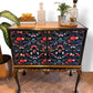 Drinks Cocktail Cabinet Ornate Vintage Home Bar | Velvet, Black, Copper, Florals