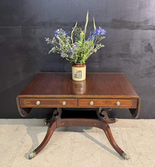 Georgian Inlaid Mahogany Sofa Table