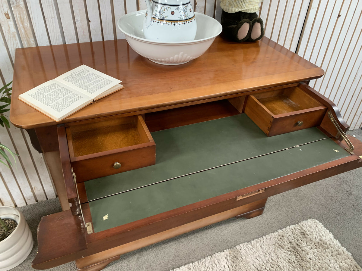 Moreux de Varennes French Vintage Writing Desk Chest 3 Drawers Pull Out Desk