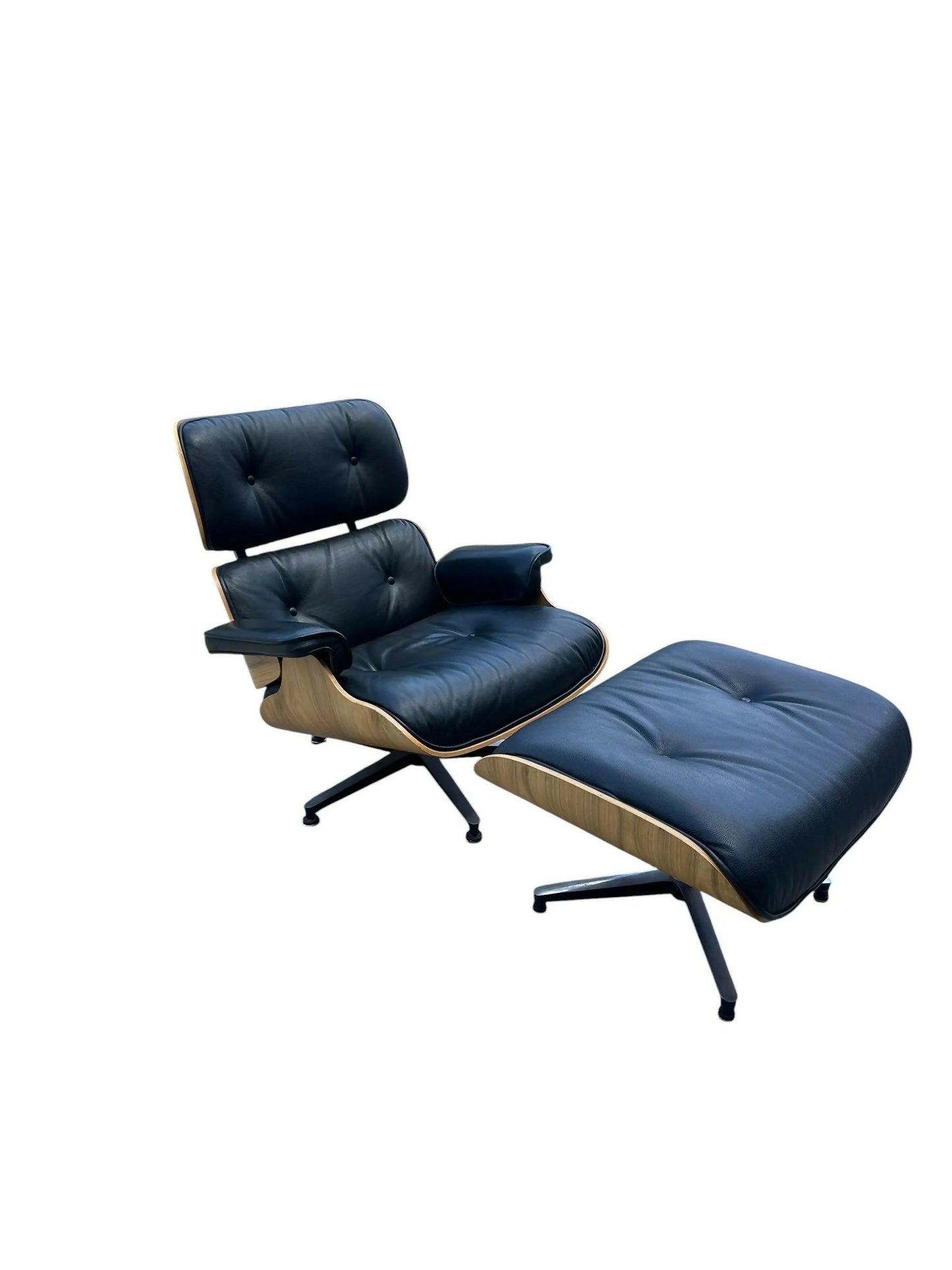 Mid century 1970’s Italian Eames style lounge chair and Ottoman by Cofemo