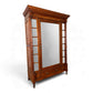 Wardrobe Antique French Style Oak Mirrored Door Carved Armoire LOT 6539