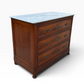 Antique Flame Mahogany Louis XVI Style Marble Top chest of drawers
