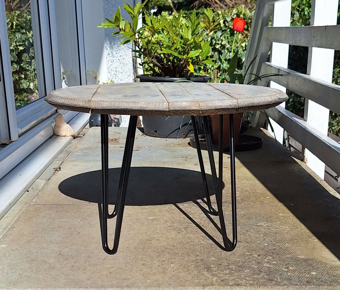 “Cameron Bridge 2009” whisky barrel top coffee table
