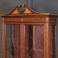 Marquetry Inlaid Mahogany Glazed Vintage Display Cabinet