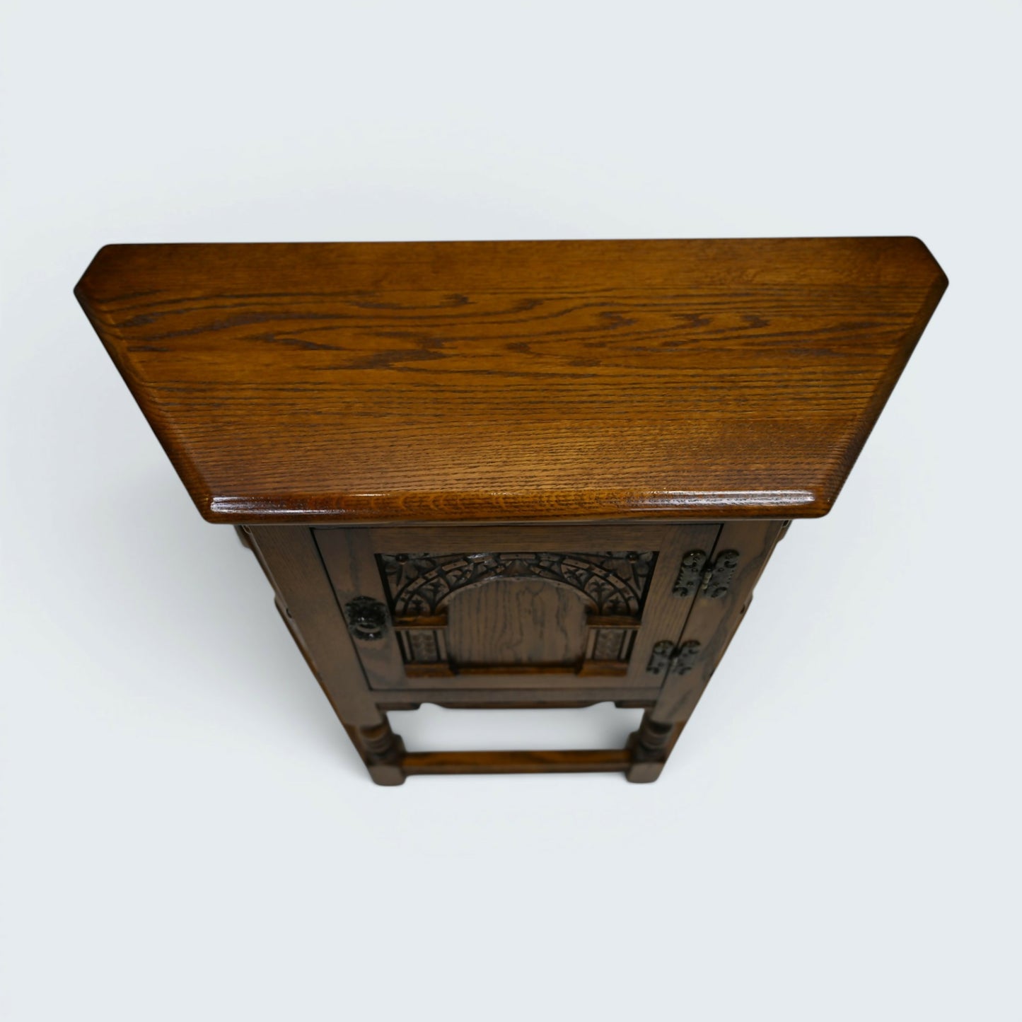 Old Charm Canted Table Hall Table Cupboard Light Oak Finish FREE UK Delivery