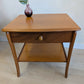 Mid Century Teak Side Table with Drawer & Shelf by Sutcliffe