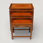 Chinese Nest of Tables Teak/Rosewood Carvings 3 Side Tables Free UK Delivery*
