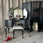 High Gloss Dressing Table Black and Gold Olympus Dressing Table