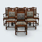8 Old Charm Dining Chairs Inc 2 Carvers Vintage Oak Tudor Brown FREE UK Delivery