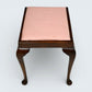 Vintage Dressing Table Stool Queen Anne Style Mahogany Pink FREE UK Delivery