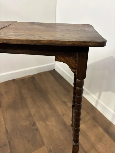 Vintage Oak Bobbin Turned Reading Table