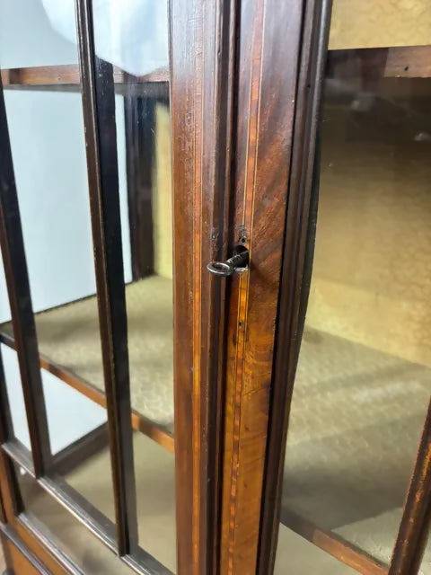 Edwardian Mahogany Inlaid Display Cabinet
