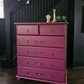 Vintage Mid Century Chest of Drawers Pink Fusion Mineral Paint Upcycled