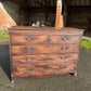 Vintage Georgian Mahogany Chest Of Drawers Complete With Large Linen Drawer