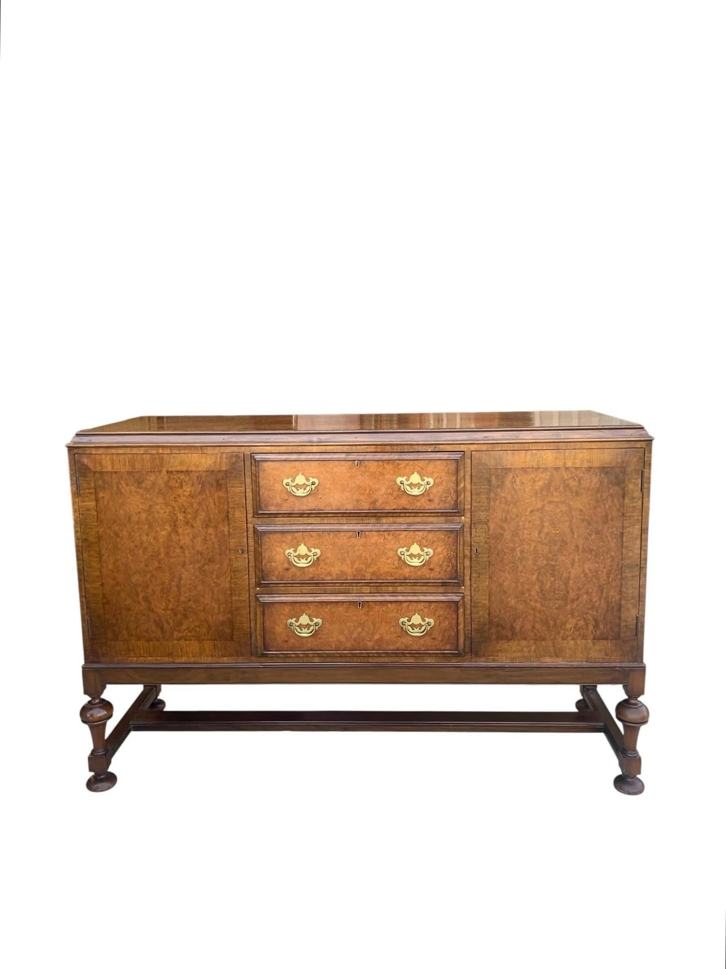 Art Deco period Georgian revival Walnut sideboard cabinet