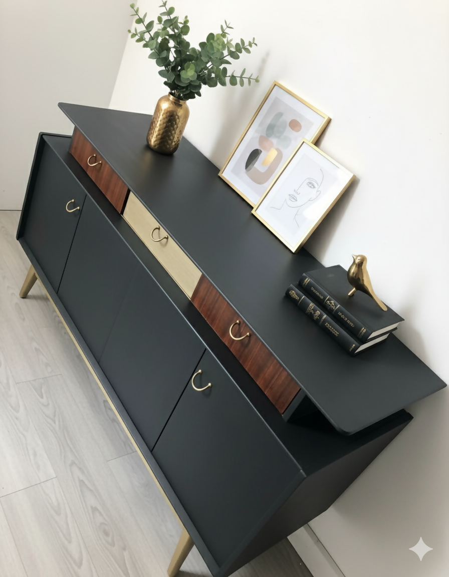 G plan grey sideboard,