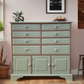 Vintage Chest of Drawers in Muted Pink & Apple Green
