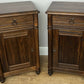 Pair of Bedside Tables Vintage French Style Nightstands Carved Cabinets LOT 6222