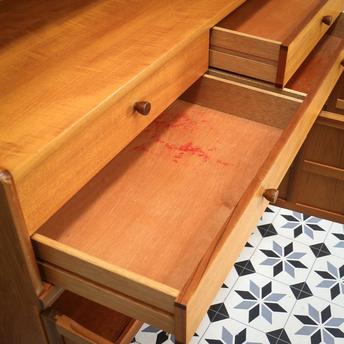 Nathan Wall Unit Display Cabinet in Teak, Glazed Doors 1980s Parker Knoll label