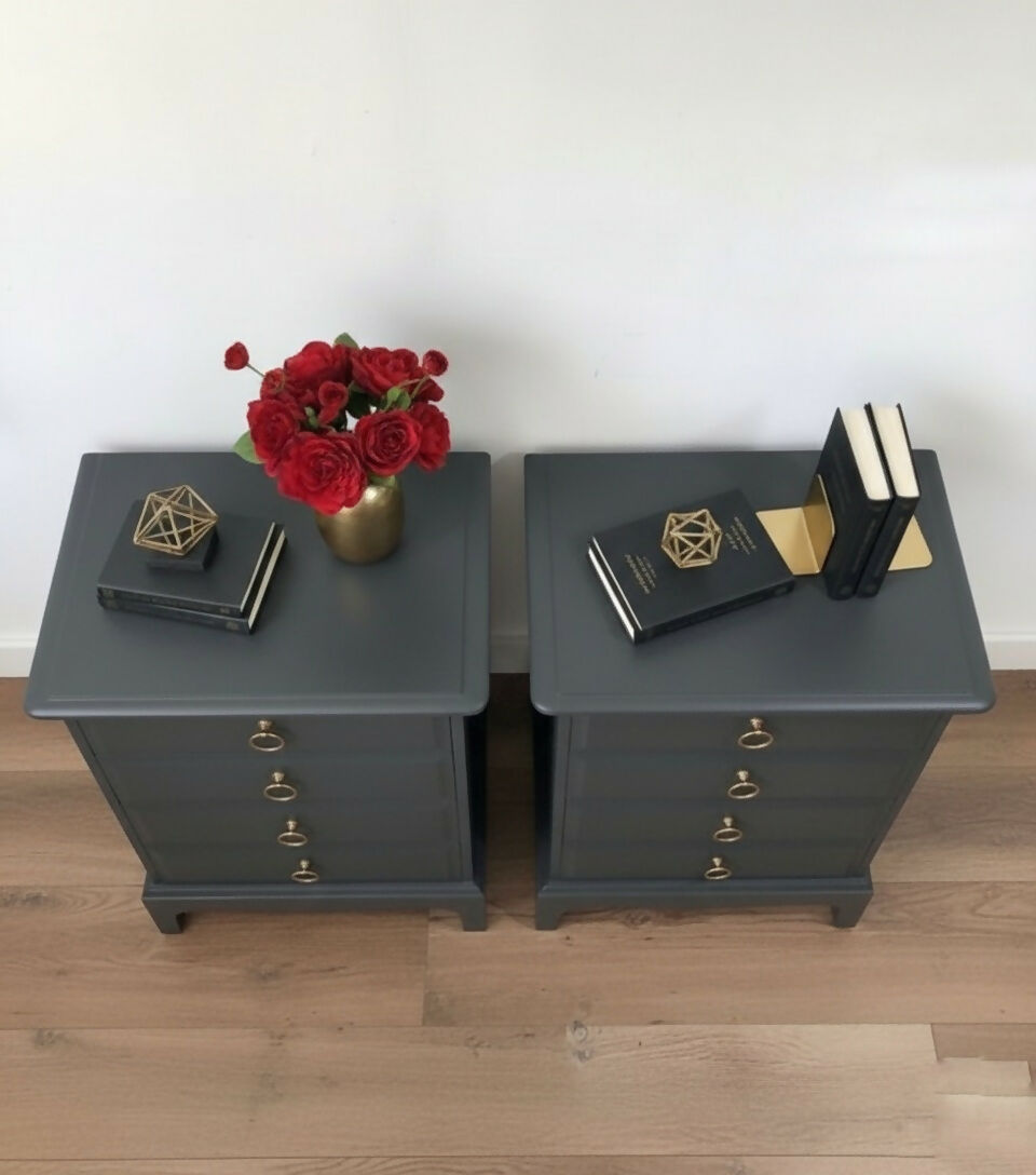 Stag minstrel dark grey bedside cabinets