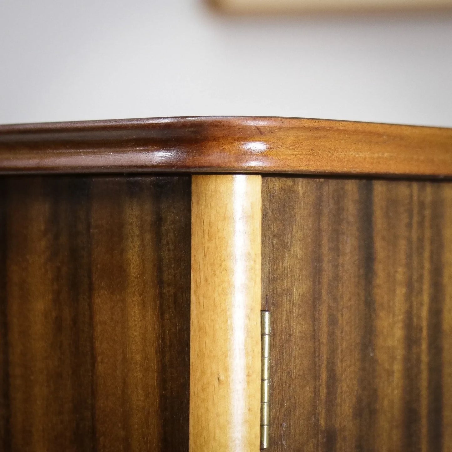 Teak Sideboard Concave Front in Afromosia and Indian Laurel Mid Century Retro Cabinet