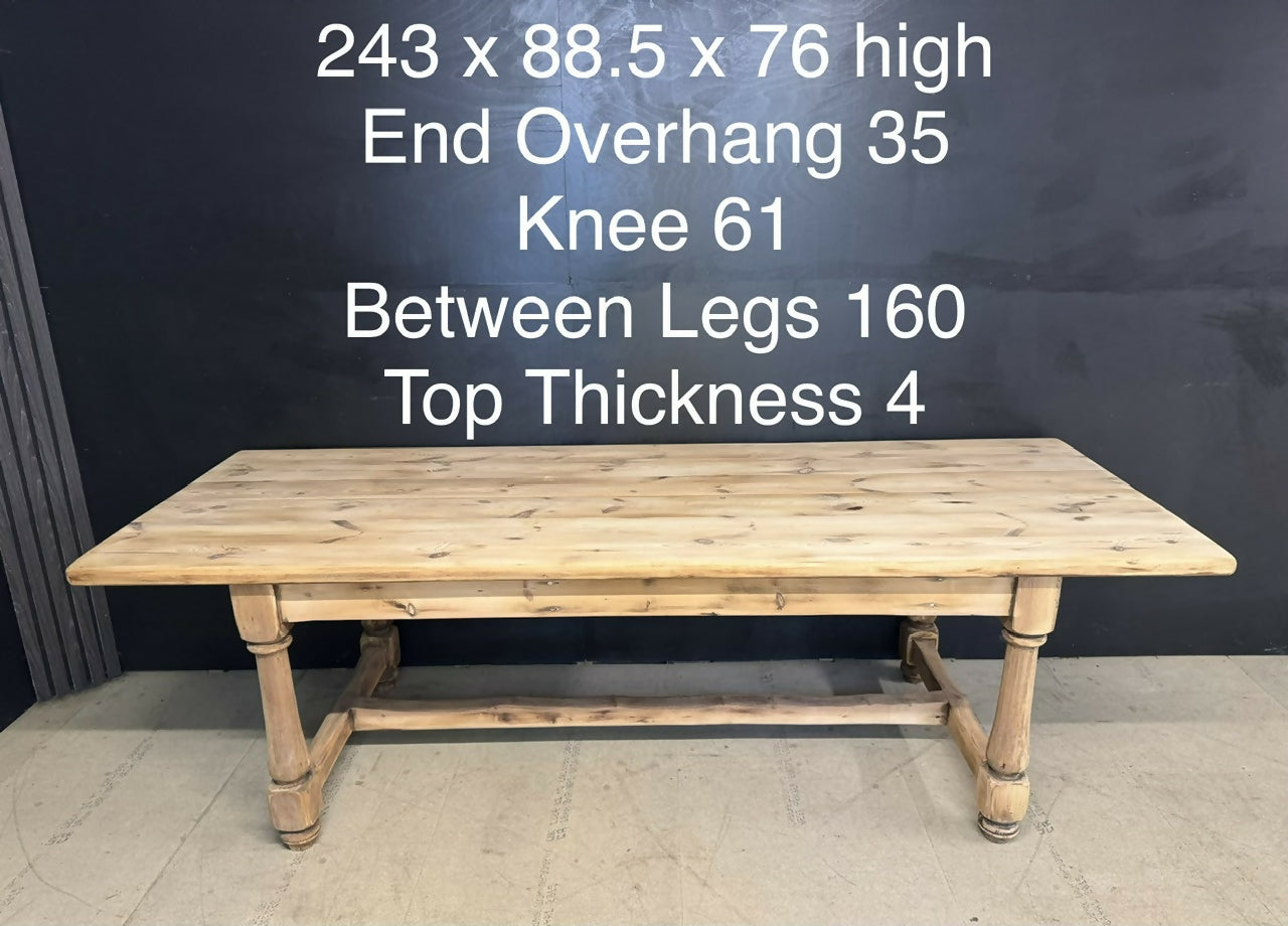 Larger Pine Farmhouse Dining Table