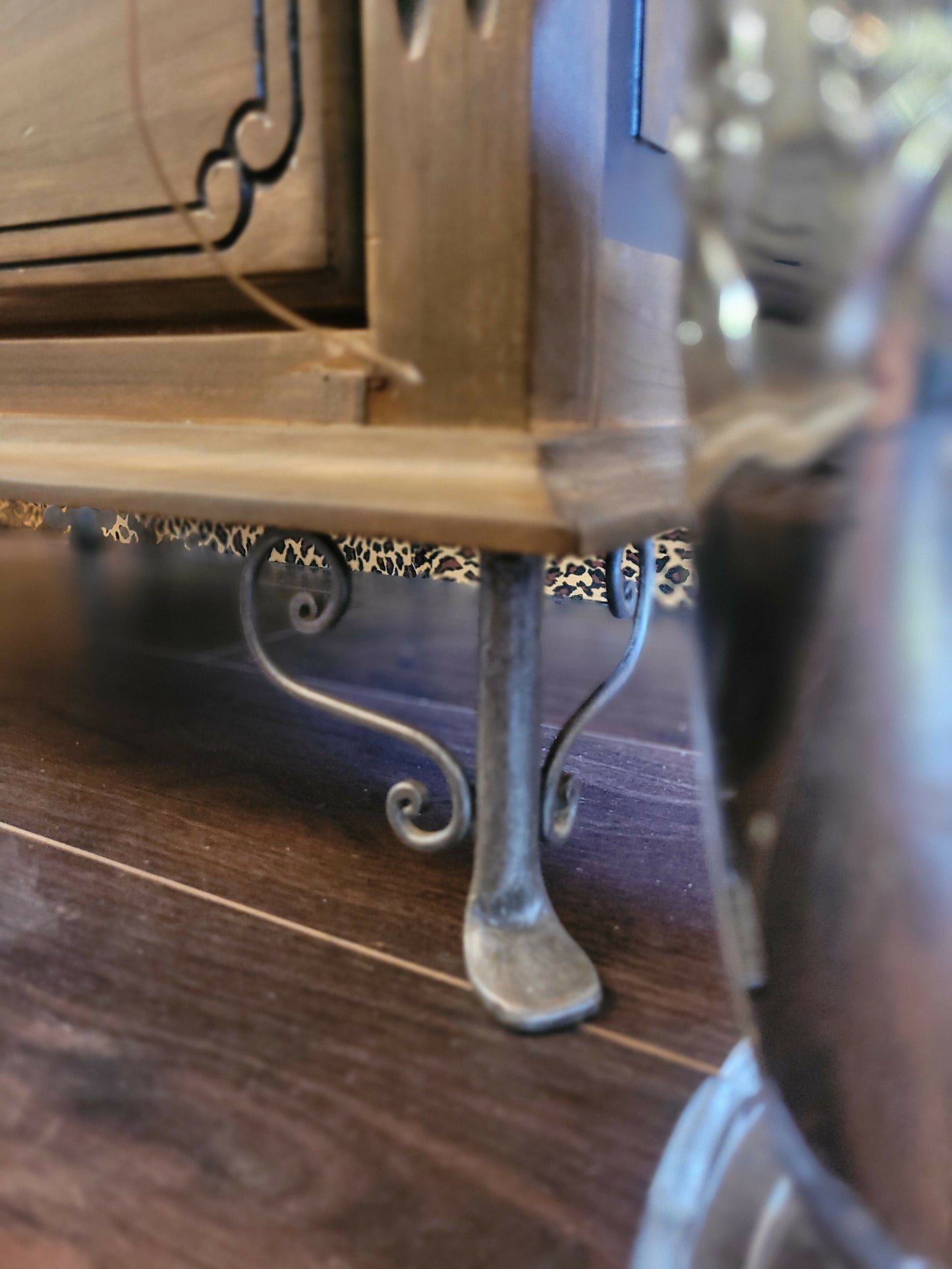 Vintage carved solid wood handmade chest of drawers