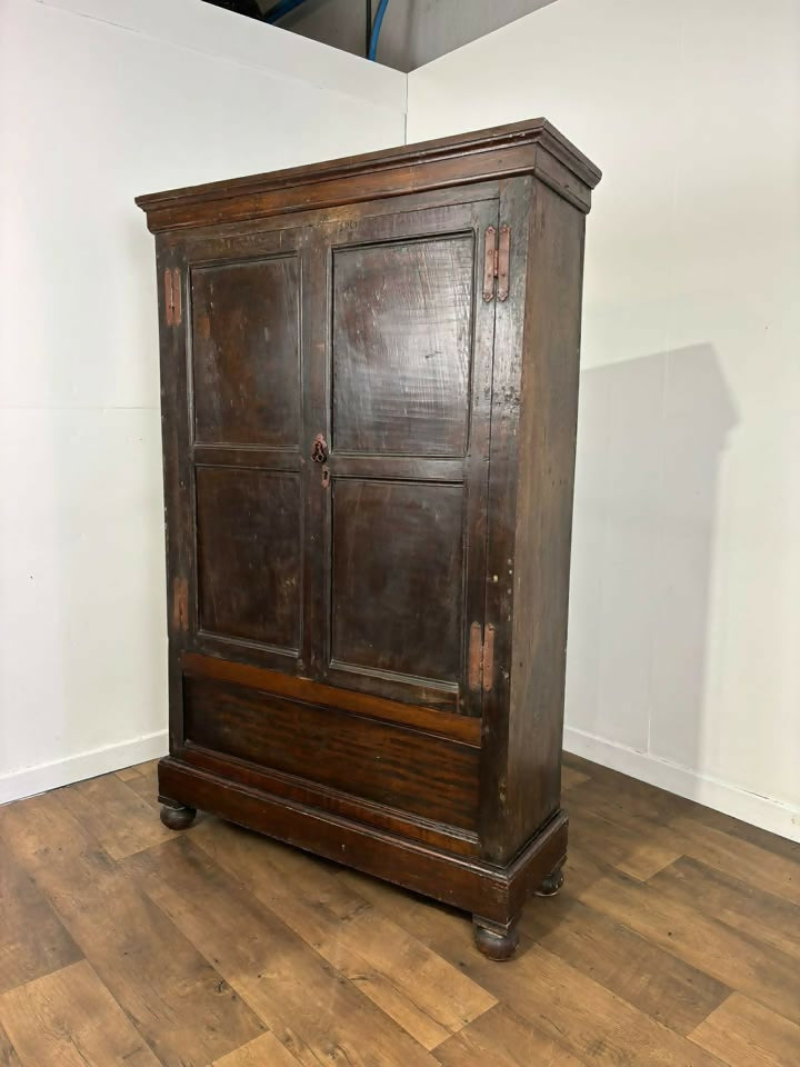 Georgian Oak Two Door Livery Cupboard