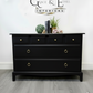 Stag minstrel chest of drawers in black