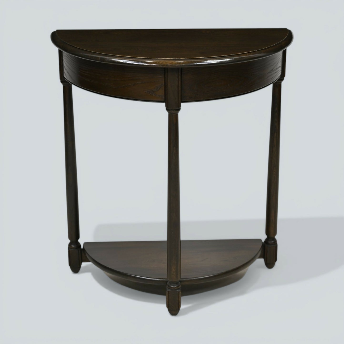 Ercol Half Moon Hall Table Demilune 2 Tier Traditional Dark FREE UK Delivery*