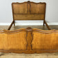 Bed Vintage French Louis XVI Oak Double Bed Frame Carved Headboard LOT 6373